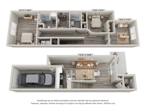 Floorplan 3x2.5 layout