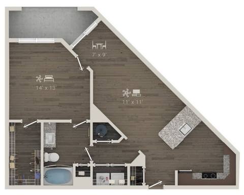 Floorplan The Cove layout