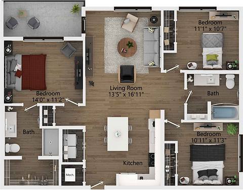 Floorplan C1 layout