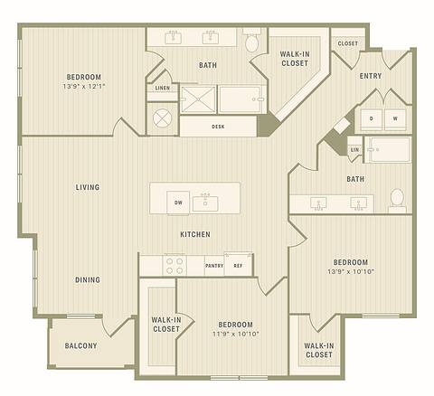 Floorplan The Jones (C1) layout