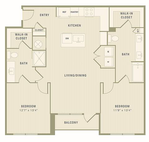 Floorplan The Kole (B1) layout