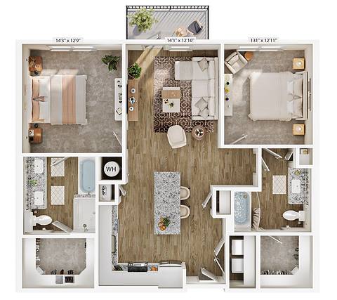 Floorplan B2 layout
