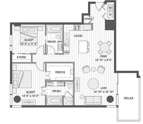 Floorplan B1 layout