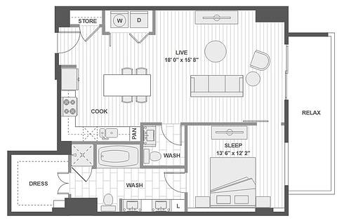 Floorplan A8 layout