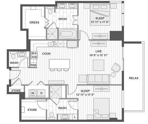 Floorplan B2 layout