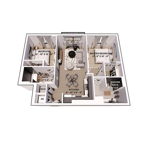 Floorplan B2-P layout