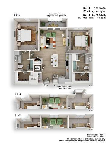 Floorplan B1-4 layout