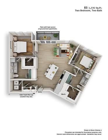 Floorplan B3 layout