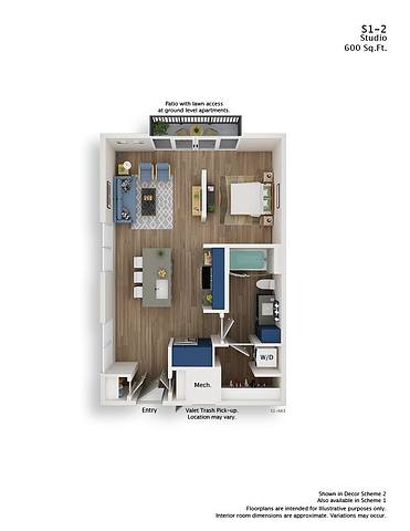 Floorplan S1-2 layout
