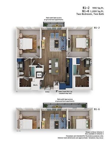 Floorplan B1-2 layout