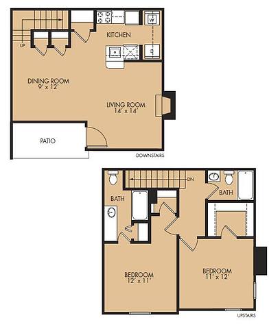 Floorplan B2 Townhome layout