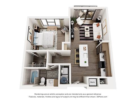Floorplan A1 Alt layout