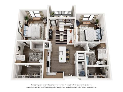 Floorplan B1 HC layout