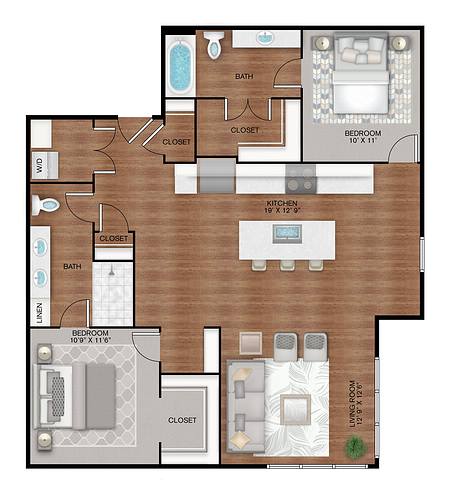 Floorplan B1 Essential Housing layout