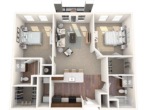 Floorplan The Crystal layout