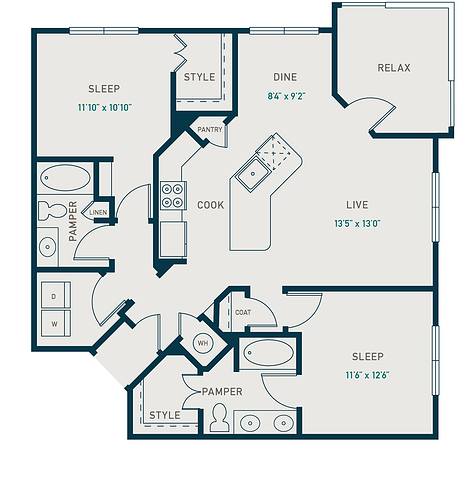 Floorplan B3D layout
