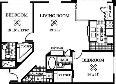 Floorplan The Evergreen layout