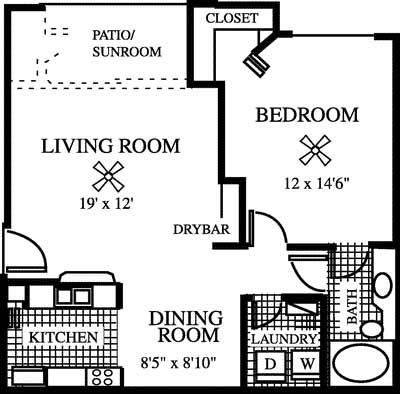 Floorplan The Bougainvillea layout