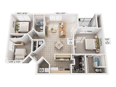 Floorplan The Fern layout