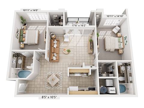 Floorplan The Dahlia layout
