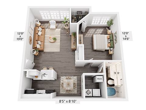 Floorplan The Bougainville Renovated layout
