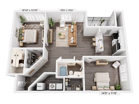 Floorplan The Evergreen Renovated layout