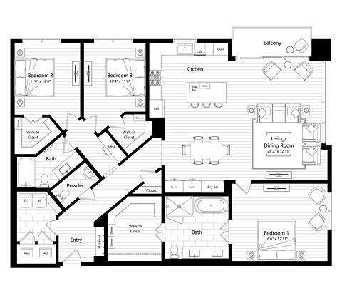 Floorplan C2 layout