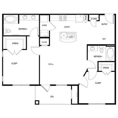 Floorplan B2 layout