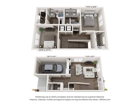 Floorplan B3 TH layout
