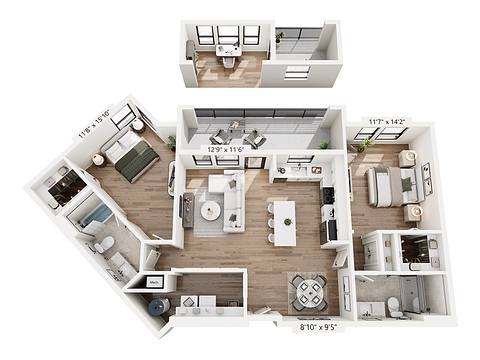 Floorplan B3 layout