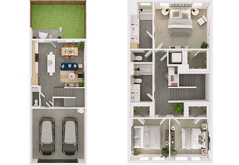 Floorplan C2 - Townhome layout