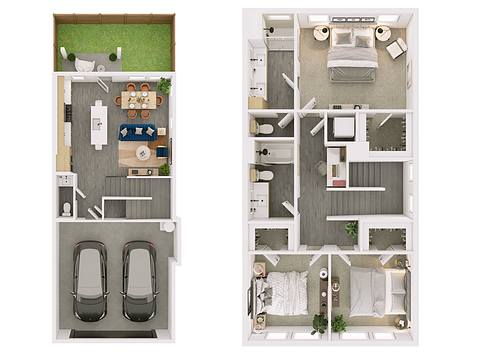 Floorplan C1 - Townhome layout