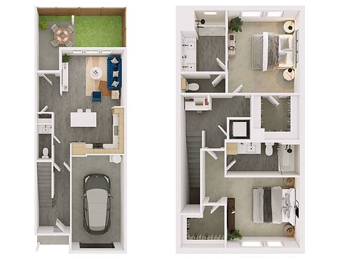 Floorplan B4 - Townhome layout