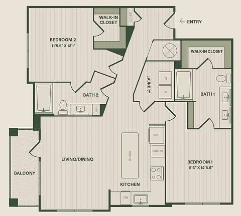 Floorplan B2 layout