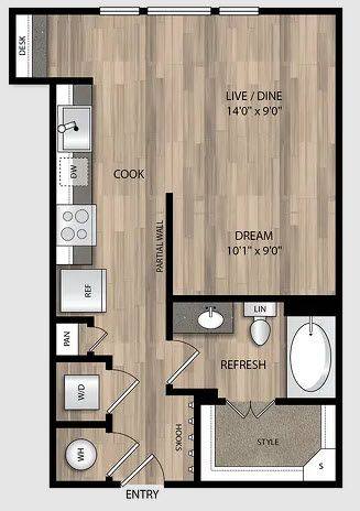 Floorplan E2 Alt 1 layout