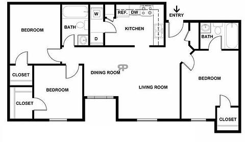 Floorplan C1 Renovated layout
