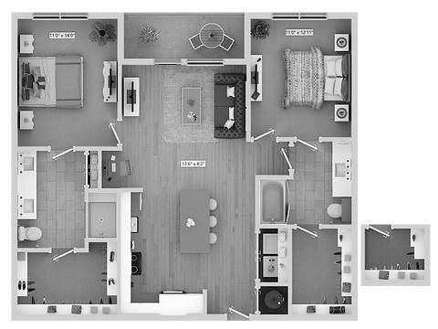Floorplan B1A layout
