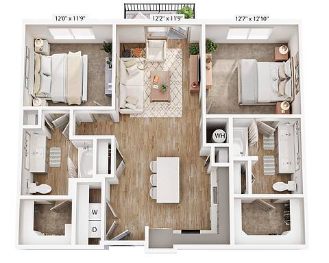 Floorplan B1 - Attainable layout