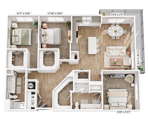 Floorplan C1 layout