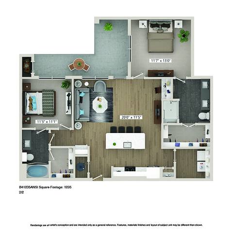 Floorplan B4.4 layout