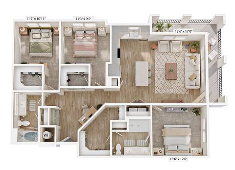 Floorplan C1 layout