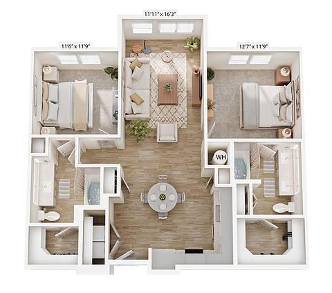 Floorplan B1.1 Attainable layout