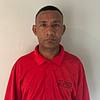 man in red polo shirt