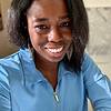 woman wearing light blue shirt