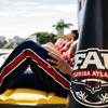 FAU spirit cone with man in background