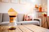 table with Chemex coffee maker