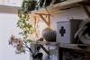 Shelving with decor and lights