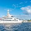 small yacht on the water