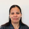 woman in polo shirt