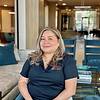 Woman in polo shirt